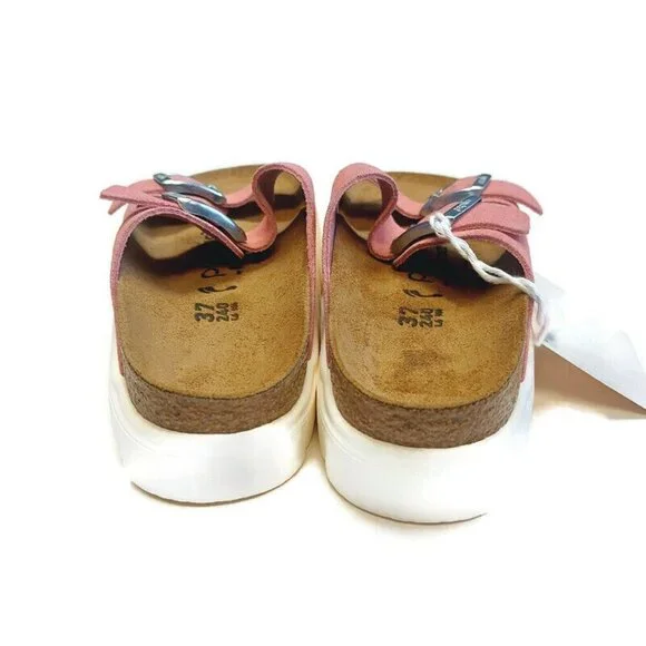Papillio By Birkenstock Arizona Chunky Suede Sandals Womens 6 Candy Pink Narrow - Picture 6 of 8